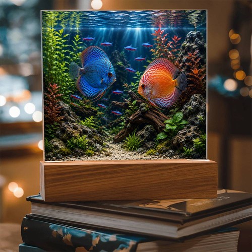 Targa acrilica acquario pesci