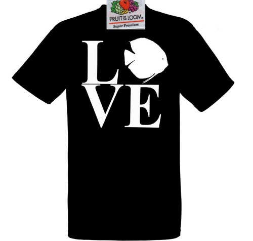 Maglietta discus love pesce - love,